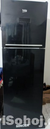 Beko 340 LT o frost two Black Glass door refrigerator